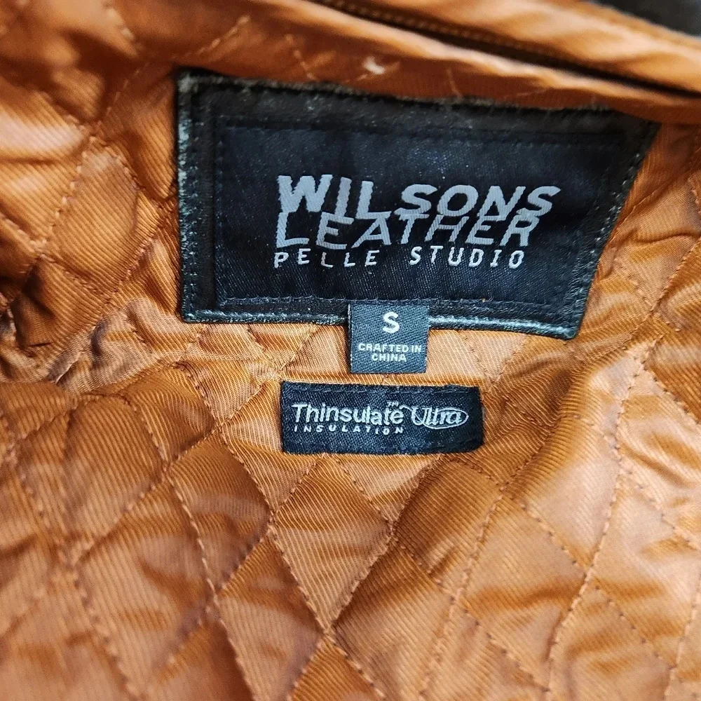 Wilson's Leather Pele Studio Leather Jacket Thinsulate Womens Small - Picture 16 of 16